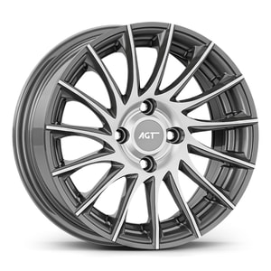5.5X14" PCD 4X100 AGT Wheels 403 ET35 67.10 mm Titan Diamond