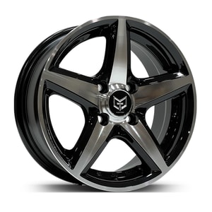6.0X14" PCD 4X100 Tork TRK-244 ET35 Black Machined 73.1 mm