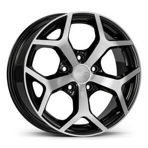 6.0X14" PCD 4X108 AGT Wheels 14019 ET35 67.10 mm Gloss Black Diamond