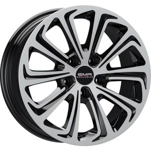 6.0X14" PCD 4X108 EMR Wheels EMR-G690-07 ET25 BLACK DIAMOND 65.1 mm