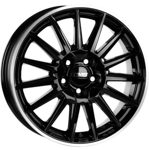 6.0X15" PCD 4X98 CMS 1264 ET35 58.10 mm Diamond Rim Black Gloss
