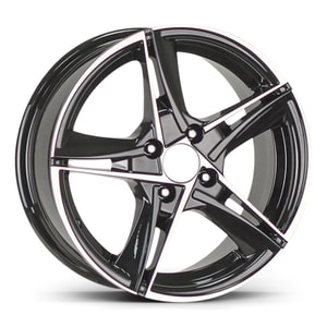 6.5X15" PCD 4X100 AGT Wheels 15046 ET35 67.10 mm Hyper Black Diamond