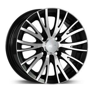 6.5X15" PCD 4X100 AGT Wheels 519 ET38 67.10 mm Black Diamond