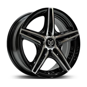 6.5X15" PCD 4X100 Tork TRK-3143 ET35 Black Machined 73.1 mm