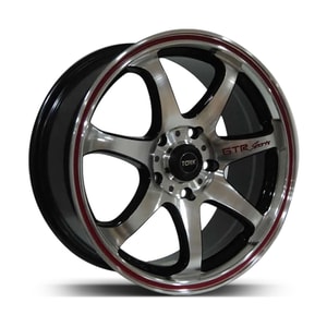 6.5X15" PCD 4X100 Tork TRK-356 ET35 Black Machined 73.1 mm