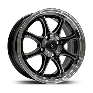 6.5X15" PCD 4X100 Tork TRK-359 ET35 Black Machined 73.1 mm