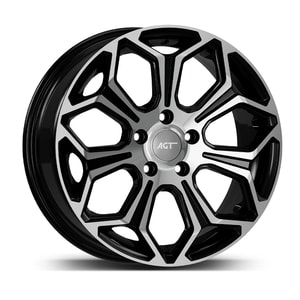 6.5X15" PCD 4X114 AGT Wheels 15263 ET40 Black Diamond 67.10 mm