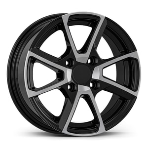 6.5X15" PCD 5X100 AGT Wheels 15040 67.10 mm Gloss Black Diamond