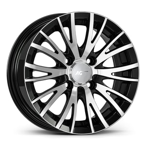 6.5X15" PCD 5X108 AGT Wheels 15014 67.10 mm Gloss Black Diamond