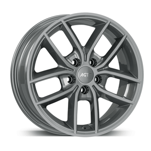 6.5X16" PCD 4X100 AGT Wheels 16255 ET38 Hyper Black 67.10 mm