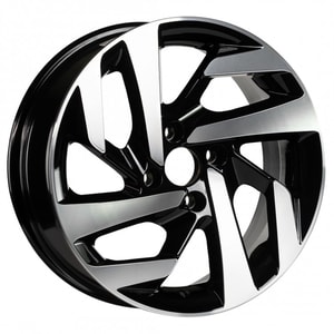 6.5X16" PCD 4X100 Sonic 2S7619 ET35 67.10 mm Deep Black Diamond