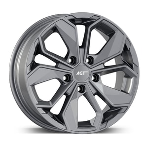 6.5X16" PCD4X100 AGT Wheels 16163 ET38 Hyper Black 67.1 mm