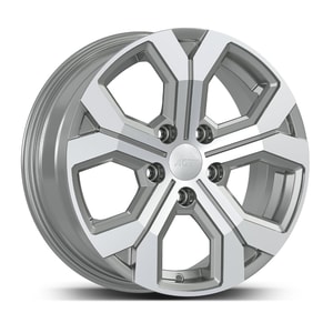 6.5X17" PCD 5X114 AGT Wheels 17260 ET40 66.10 mm Silver Diamond