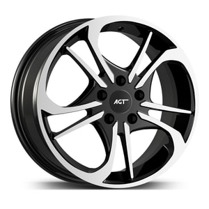 6.5X17" PCD5X114 AGT Wheels 17253 ET60.1 Black Diamond 60.1 mm