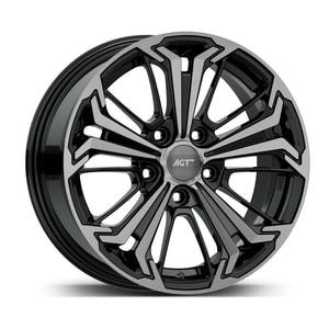 7.0X16" PCD 5X114 AGT Wheels 16267 ET40 Black Diamond 67.1 mm