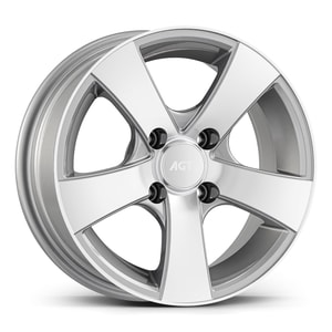 7.0X16" PCD 5X120 AGT Wheels 16001 ET35 65.10 mm Silver Diamond