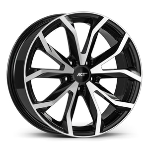 7.0X16" PCD 5X120 AGT Wheels 16034 ET35 65.10 mm Gloss Black Diamond