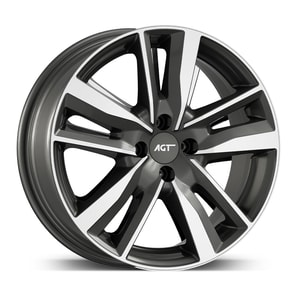 7.0X17" PCD 4X100 AGT Wheels 17226-1 ET35 Titan Diamond 67.10 mm