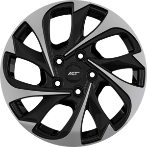 7.0X17" PCD 5X108 AGT Wheels 01948 67.10 mm Black Diamond