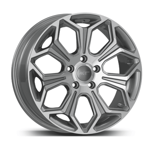 7.0X17" PCD 5X108 AGT Wheels 17263 Compass ET38 67.1 mm Silver Diamond