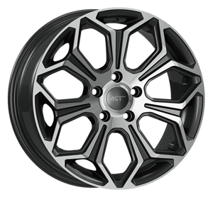 7.0X17" PCD 5X108 AGT Wheels 17263 Compass ET38 67.1 mm Titan Diamond