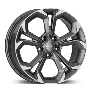 7.0X17" PCD 5X114.3 AGT Wheels 17262 RS-02 ET40 67.1 mm Titan Diamond