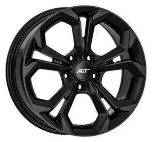 7.0X17" PCD 5X114.3 AGT Wheels 17262 RS-02 ET40 67.1 mm Gloss Black