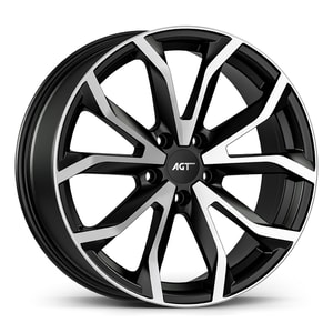 7.0X17" PCD5X105 AGT Wheels 734-2 ET38 Matt Black Diamond 56.6 mm