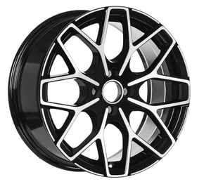7.5X17" PCD 5X100 Sonic S1308 ET35 73.10 mm Deep Black Diamond