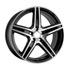 7.5X17" PCD 5X112 AGT Wheels 738  ET35 72.6 mm Black Diamond