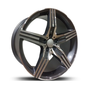 8.0X17" PCD 5X112 Powcan Jant BK-869 ET35 Gun Machine 66.56 mm