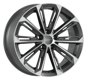 8.0X18" PCD 5X112 AGT Wheels 18264 Verona ET40 57.1 mm Titan Diamond