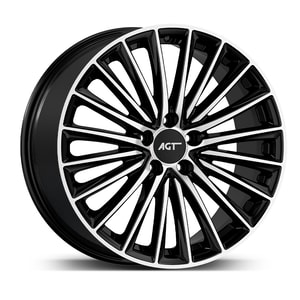 8.0X18" PCD 5X112 AGT Wheels 18269-1 ET42 66.60 mm Gloss Black Diamond