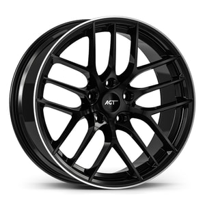 8.0X18" PCD 5X112 AGT Wheels ET35 18121 73.10 mm Gloss Black Lip Diamond