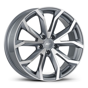 8.0X18" PCD 5X114 FD Wheels 834-2 GUN METAL DIAMOND ET35 60.1 mm