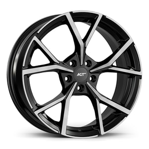 8.0X19" PCD 5X112 AGT Wheels 19270 ET48 57.10 mm Gloss Black Diamond