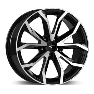 8.0X19" PCD 5X114 AGT Wheels 19034  ET35 67.10 mm Black Diamond