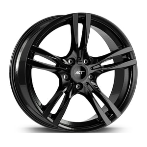 8.0X19" PCD5X120 AGT Wheels 1187 ET35 Gloss Black 72.6 mm