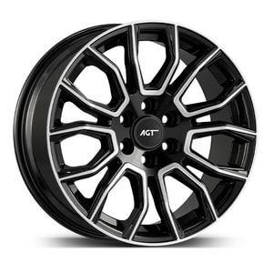 8.5X18" PCD 6X130 AGT Wheels 18045 ET45 Black Diamond 84.10 mm