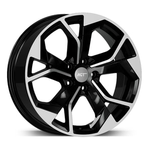 8.5X19" PCD 5X112 AGT Wheels 19252 RS-01 ET35 66.50 mm MATT BLACK DIAMOND