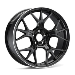 8.5X19" PCD 5X112 Sonic S1046 ET42 66.60 mm Matt Black Lip Diamond