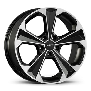 8.5X19" PCD5X108 AGT Wheels 19062 ET38 Matt Black Diamond 72.6 mm