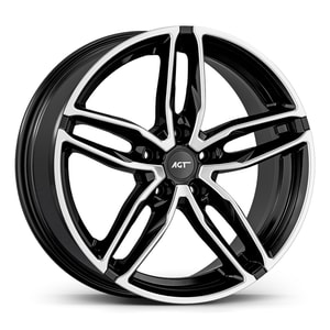 8.5X19" PCD5X112 AGT Wheels 907 ET72.6 Black Diamond 72.6 mm