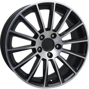 9.0X18" PCD 5X112 EMR Wheels EMR-EW02-08 ET50 BLACK DIAMOND 66.6 mm