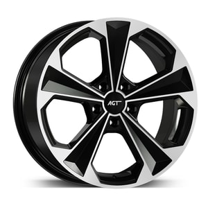 9.0X20" PCD 5X108 AGT Wheels 20062 Bavyera ET38 Black Diamond 72.60 mm