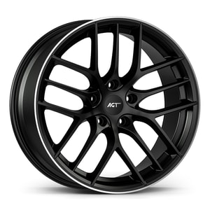 9.5X19" PCD5X112 AGT Wheels 19121-2 ET37 Matt Black Lip Diamond 73.1 mm