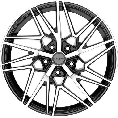 10.0X20" PCD 5x120 Velare 20076-4 ET45 72.60 mm Santoroni Black Diamond