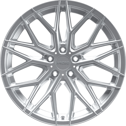 10.0X20" Arceo Wheels ARC 20141 Valencia Silver Diamond PCD 5x114.3 ET40