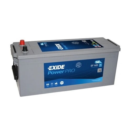 12V 145Ah Exide Power Pro Fully Closed R+ Side