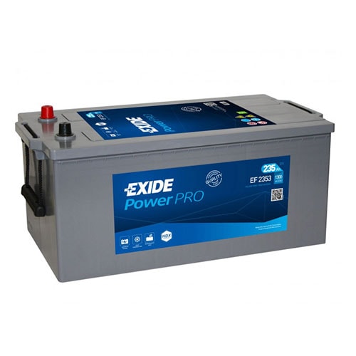 12V 235Ah Exide Power Pro Fully Closed R+ Side
